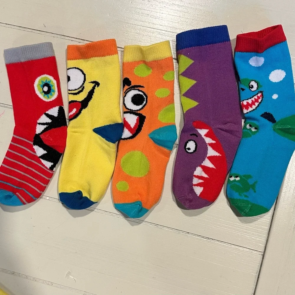 5 pairs of Crazy socks for toddlers, Silly Socks.